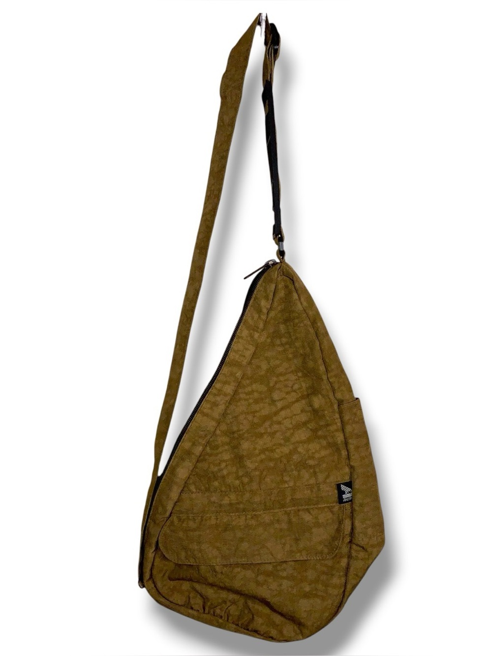 AmeriBag Healthy Back Bag Travel Crossbody Large Lightweight Nylon Brown Tan